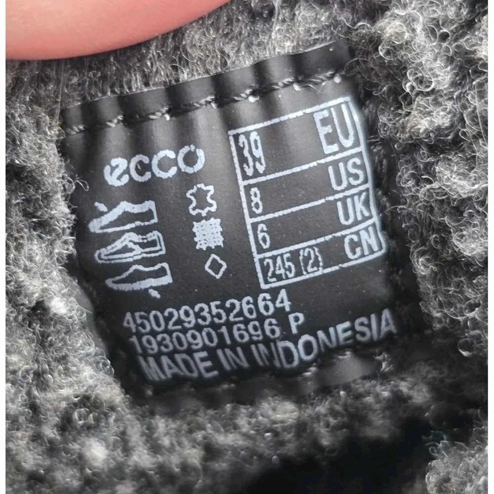 Ecco Boots Womens 8 Gray Blue Ankle Booties Lined Chukka Moccasin‎ Toe Warm